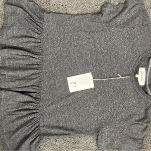 THE GREAT. Heather Gray Knit Top
